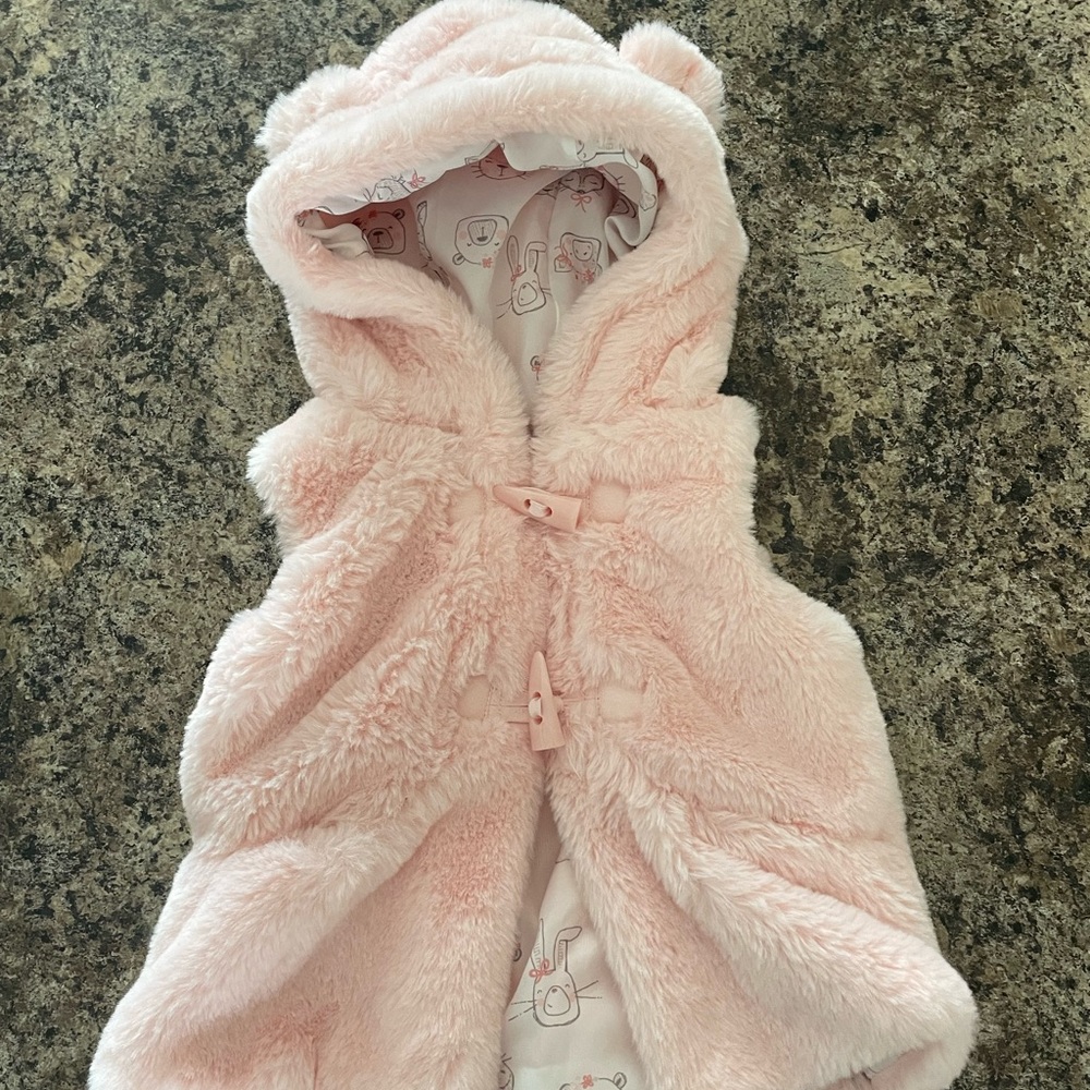 Catherine Malandrino Pink Fur Vest